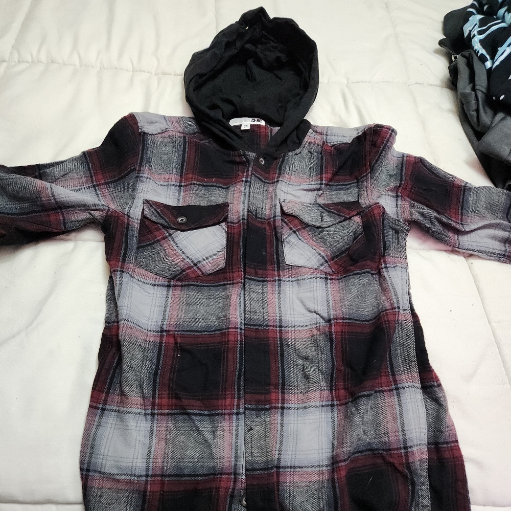 Survival Gear Plaid Hooded Shirt